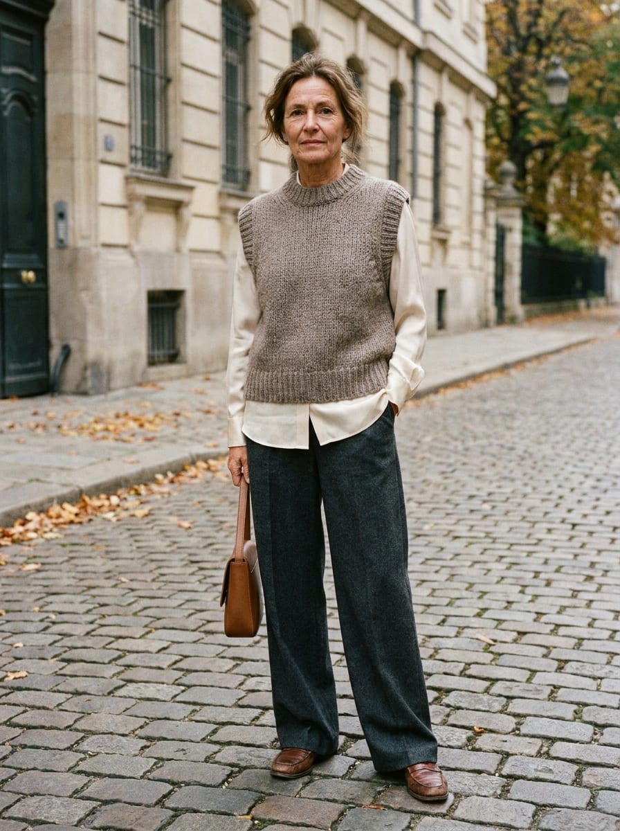 Strickwesten im Layering - Modetrend Herbst 2026